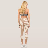Ebb and Flow 4 in Tan and Cream カプリレギンス (裏面)