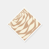Ebb and Flow 4 in Tan and Cream スタンダードカクテルナプキン (角)