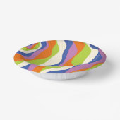 Ebb & Flow 4青、オレンジ、紫、緑、クリーム ペーパーボウル (傾斜あり)