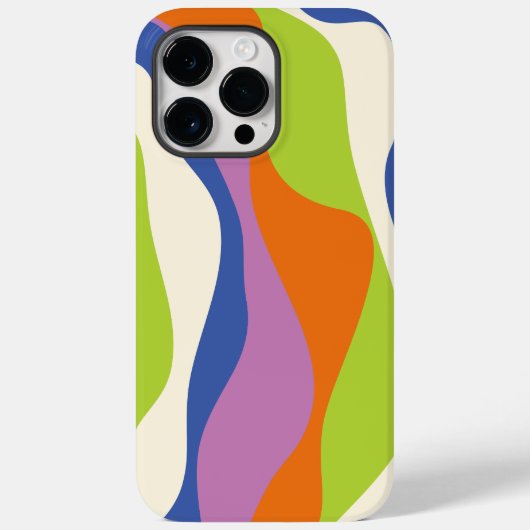Ebb & Flow 4青、オレンジ、紫、緑、クリーム Case-Mate iPhoneケース (裏面)