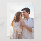 Ebb Tideエレガントシンプル写真コースタルウォーター色 セーブザデート (裏面)