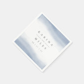 Ebb Tide Coastal Water Color 結婚's スタンダードカクテルナプキン (角)