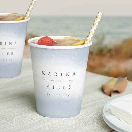 Ebb Tide Coastal Water Color 結婚's 紙コップ