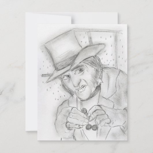 Ebenezer Scroogeのパーティーの招待 招待状 (正面)