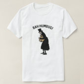 Ebenezer Scrooge Bah Humbug ShirtRetro Christmas  Tシャツ (デザイン正面)