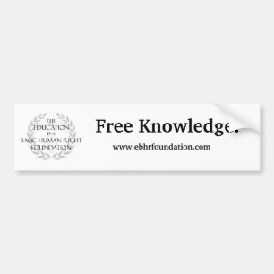 EBHR_Laurelの自由な知識のバンパーステッカー バンパーステッカー