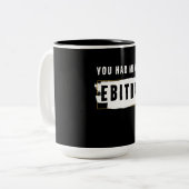 ebitdaの衣装のギフトをおもしろいお願いした ツートーンマグカップ (正面左)