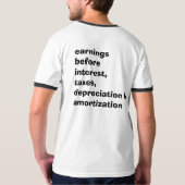 ebitdaはあなたの友人です tシャツ (裏面)