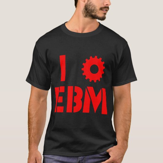 EBMが大好き 赤 Tシャツ (正面)