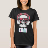 EBM Disco Techno Trance Skull Tシャツ (正面)