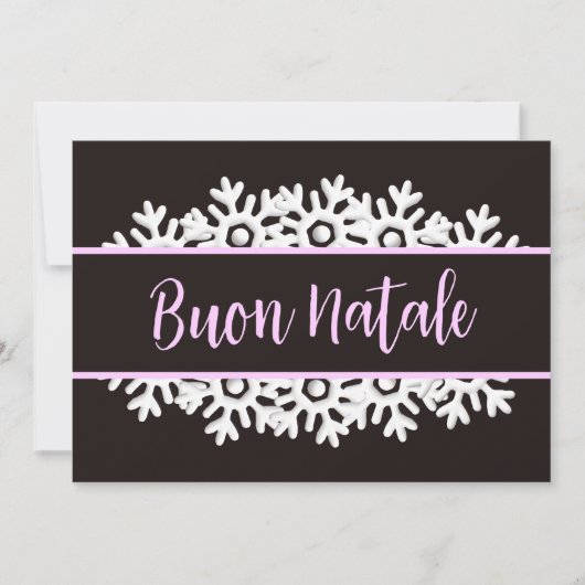 Ebony Black, Light Purple and White Snowflakes シーズンカード (正面)