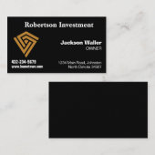 Ebony Calling Card for Any Business 名刺 (正面/裏面)