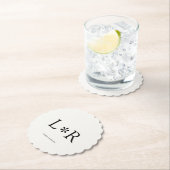 Ebony & Ivory Simple Chic Couple ペーパーコースター (インサイチュ)