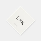 Ebony & Ivory | Stylish Modern  スタンダードカクテルナプキン (角)