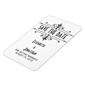 Ebony v2 ファンシー Adminal Save the Date Magnet マグネット (左側)