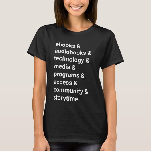ebooks & （ライブラリ） tシャツ (正面)