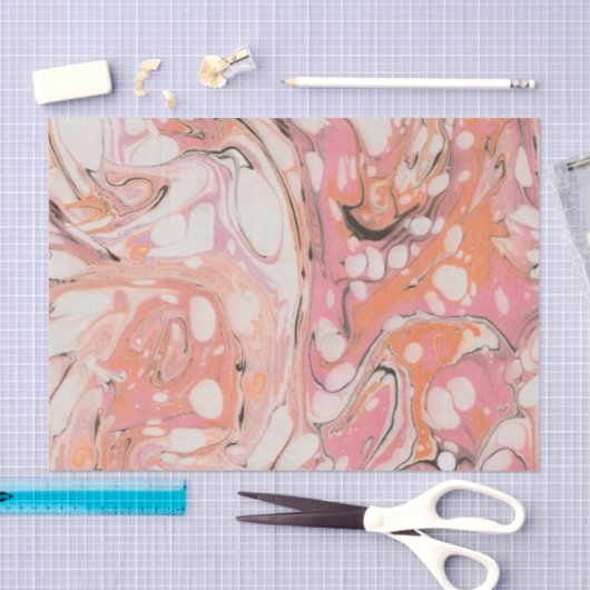 Ebru （水大理石） 薄葉紙 (クラフト)