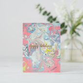 Ebru Art Pastel Abstract  シーズンポストカード (スタンド正面)