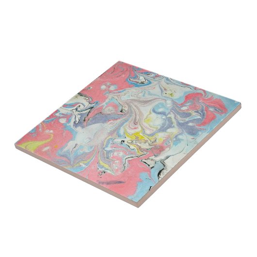 Ebru Art Pastel Abstract  タイル (側面)