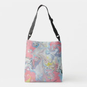 Ebru Art Pastel Abstract Marbled Cross Body Bag クロスボディバッグ (裏面)