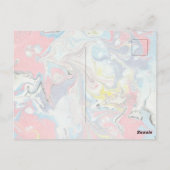 Ebru Art Pastel Abstract — Signature Matte ポストカード (裏面)