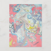 Ebru Art Pastel Abstract — Signature Matte ポストカード (正面)
