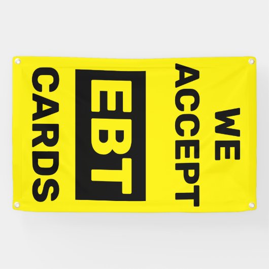 EBTカードコンビニエンスストアショップウォールを受け付ける 横断幕 (横)