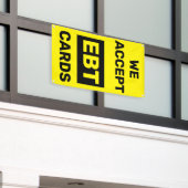 EBTカードコンビニエンスストアショップウォールを受け付ける 横断幕 (ビルの外側)