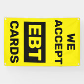 EBTカード利用可能 コンビニ ショップの壁面 横断幕 (横)