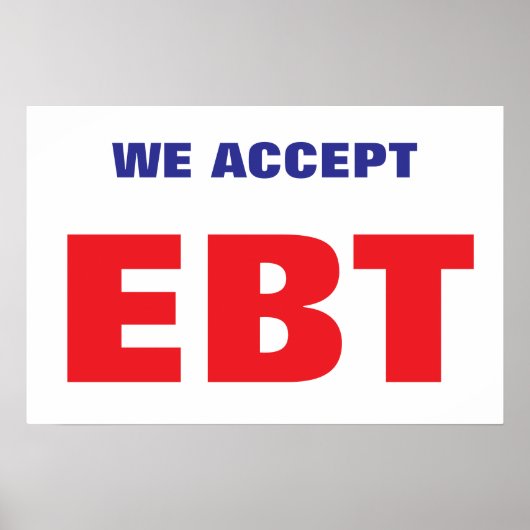 EBTカード利用可 ポスター (正面)