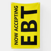 EBTコンビニエンスコーナーの受付を開始 横断幕 (縦)
