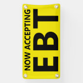 EBTコンビニエンスコーナーの受付を開始 横断幕 (縦)