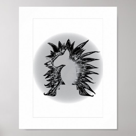 EBTチェスナイトモダンペットアートイラストレーション ポスター (正面)