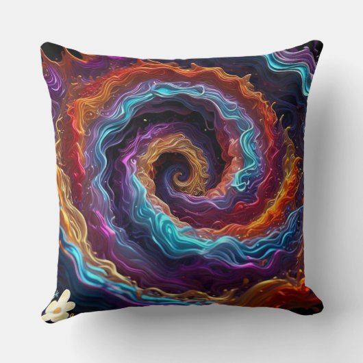 "Ebullient Spiral Radiance" クッション (裏面)