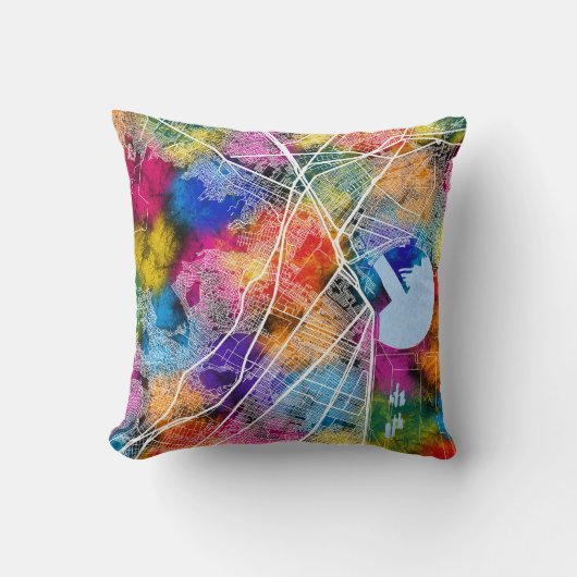 Ecatepec de Morelos Mexico City Map クッション (正面)