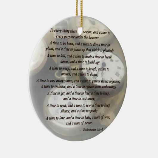 Ecc 3 1-8シーズンがあるすべてのものに セラミックオーナメント (右)