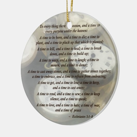 Ecc 3 1-8シーズンがあるすべてのものに セラミックオーナメント (左)