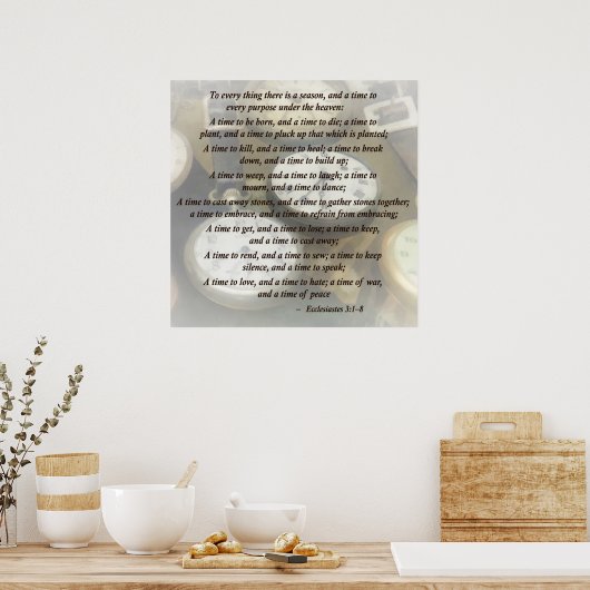 Ecc 3 1-8シーズンがあるすべてのものに ポスター (キッチン)