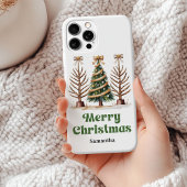 Eccentric leopard Christmas trees personalized  Case-Mate iPhoneケース