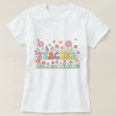 Eccentric ‘Teacher ’ Art – Pastel Gift for Teacher Tシャツ (デザイン正面)