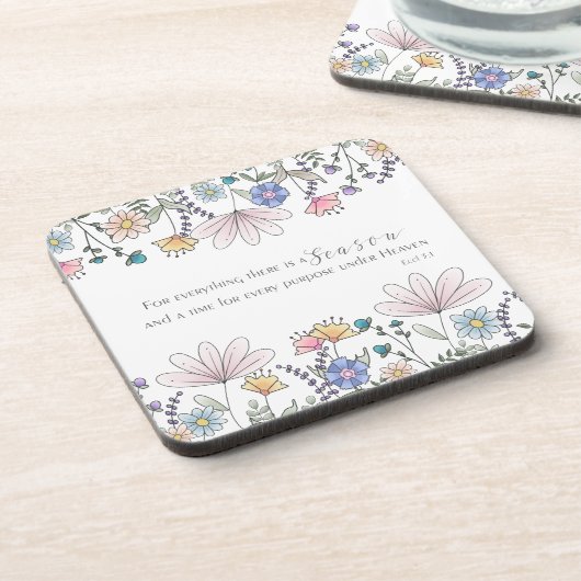 Eccl 3:1シーズンがあるすべてのために コースター (左側)