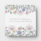 Eccl 3:1シーズンがあるすべてのために フォトプラーク (正面)