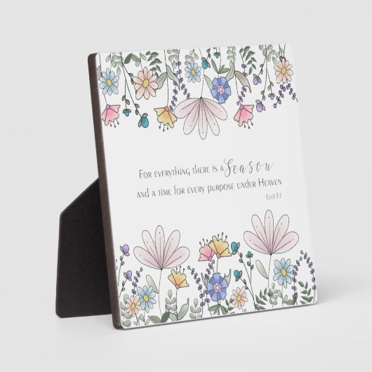 Eccl 3:1シーズンがあるすべてのために フォトプラーク (正面)