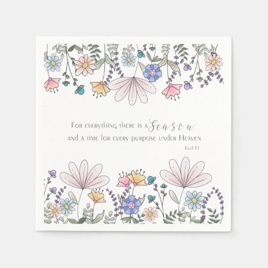Eccl 3:1季節の飲み物があるすべてのために スタンダードカクテルナプキン (正面)