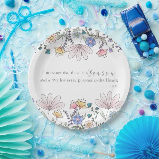 Eccl 3:1 For A There Sees Beverage(季節の飲み物がある場合) ペーパープレート (パーティー)
