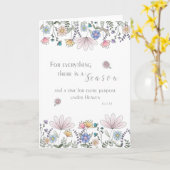 Eccl 3:1 For Alles there a Seasing(季節のあるすべてについて) カード (黄色い花)