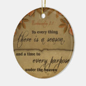 Ecclesiastesの3:1の聖なる書物、経典の芸術のギフト セラミックオーナメント (左)
