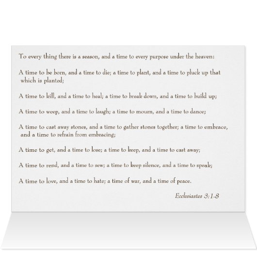 Ecclesiastes 3シーズン慰め (内部横(上))