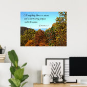 Ecclesiastes 3:1すべてには季節がある… ポスター (ホームオフィス)