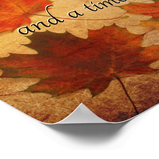 Ecclesiastes 3:1すべてには季節がある。 ポスター (角)